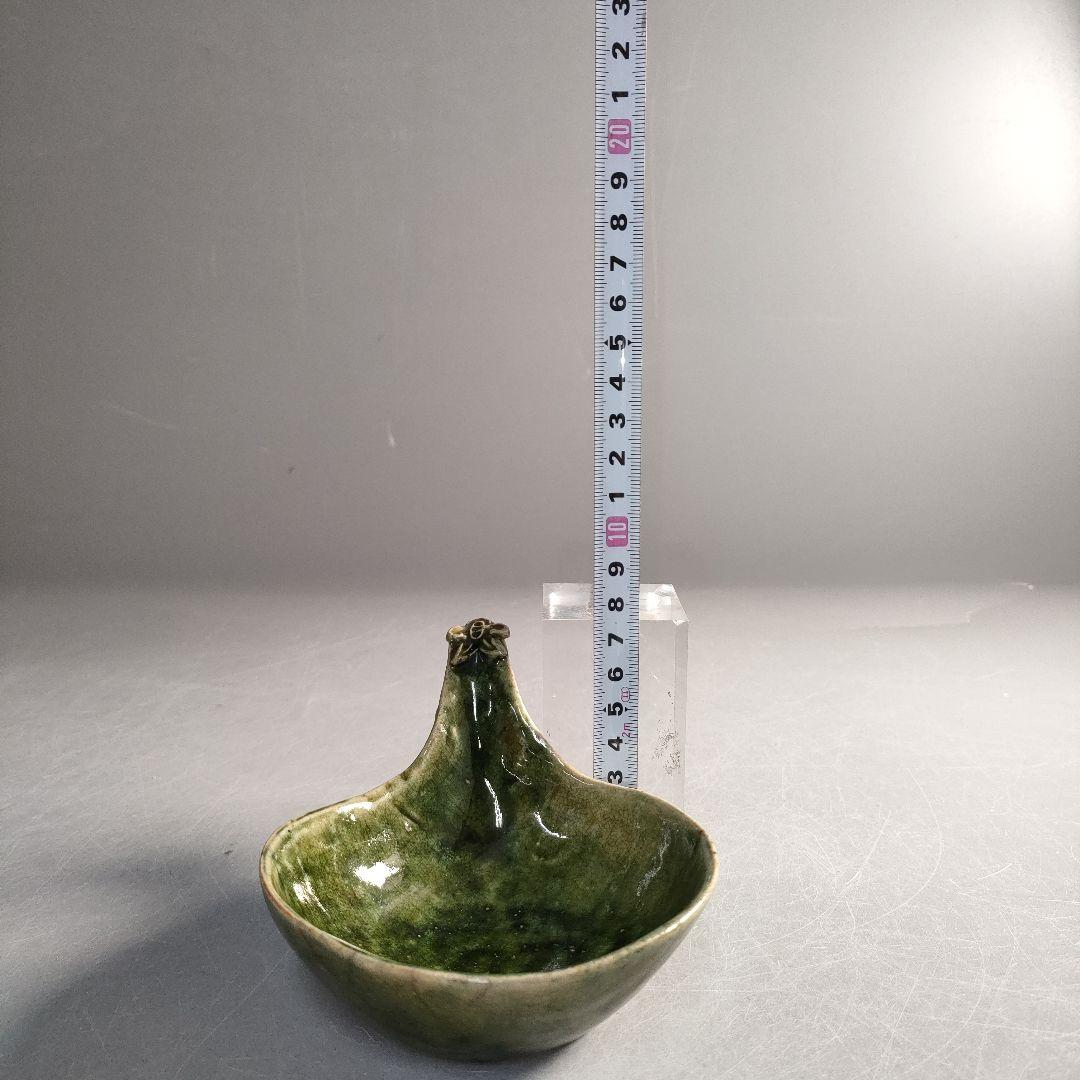 A1299-1/織部釉蓮華5客/共箱/織部焼/和食器/向付/小鉢/懐石道具/