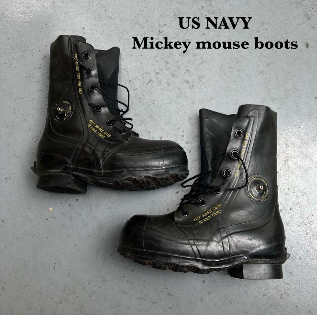 US NAVY ミッキーマウスブーツ バニーブーツ 米軍 アメリカ軍 - メルカリ