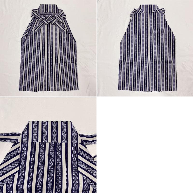 509ab47◎七五三 五歳 男児 着物&羽織&袴&角帯&長襦袢 亀甲 濃藍◎