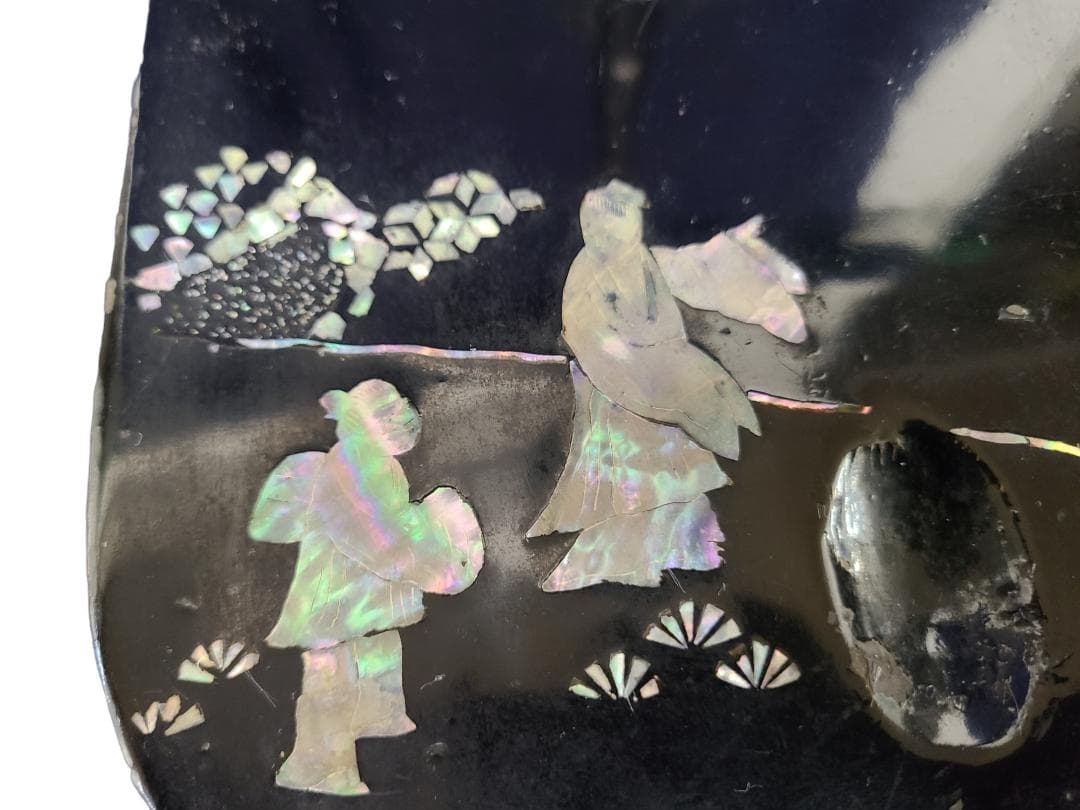 高級刀掛け2 螺鈿 1本掛け 約66x26x20 日本刀 真剣 骨董 0118