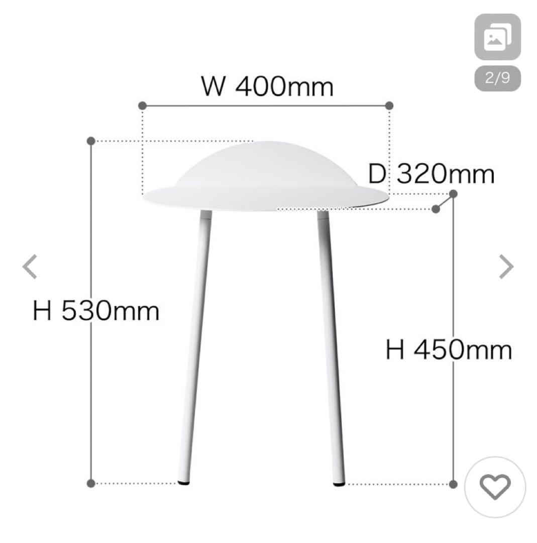 menu イェーウォールテーブル ロータイプ ホワイト