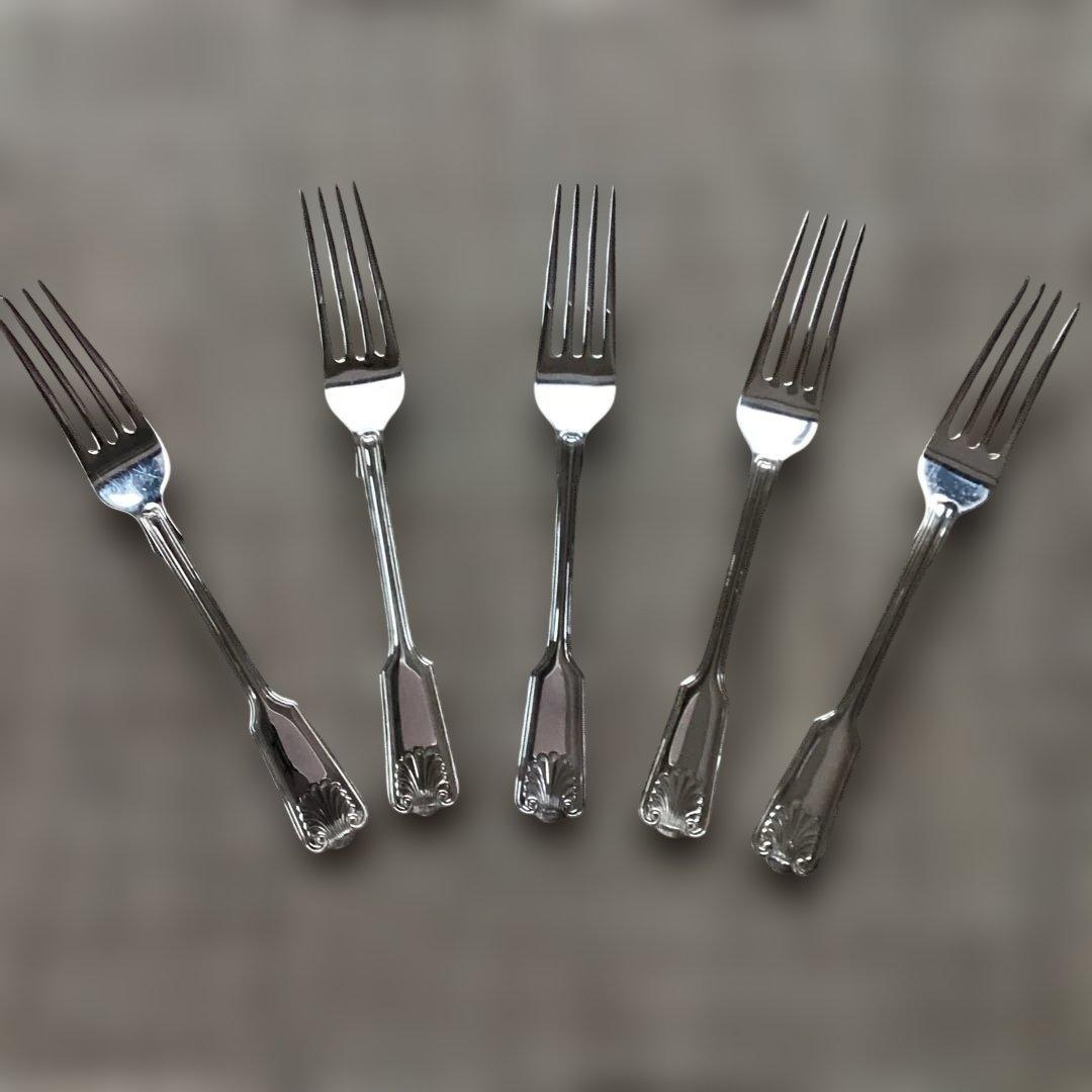 MAPPIN&WEBB シルバープレートディナーフォーク5本セット英国製》美品