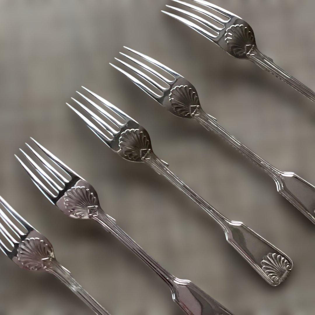 MAPPIN&WEBB シルバープレートディナーフォーク5本セット英国製》美品