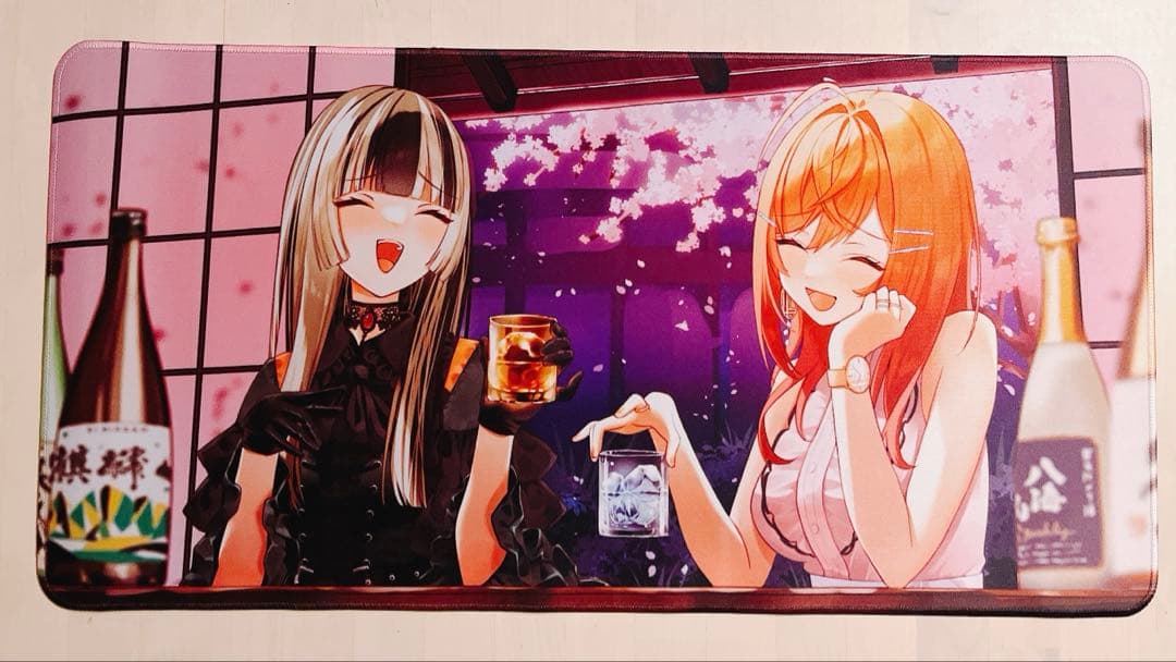 儒烏風亭らでん ゲーミングマウスパッド ラバーマット プレイマット