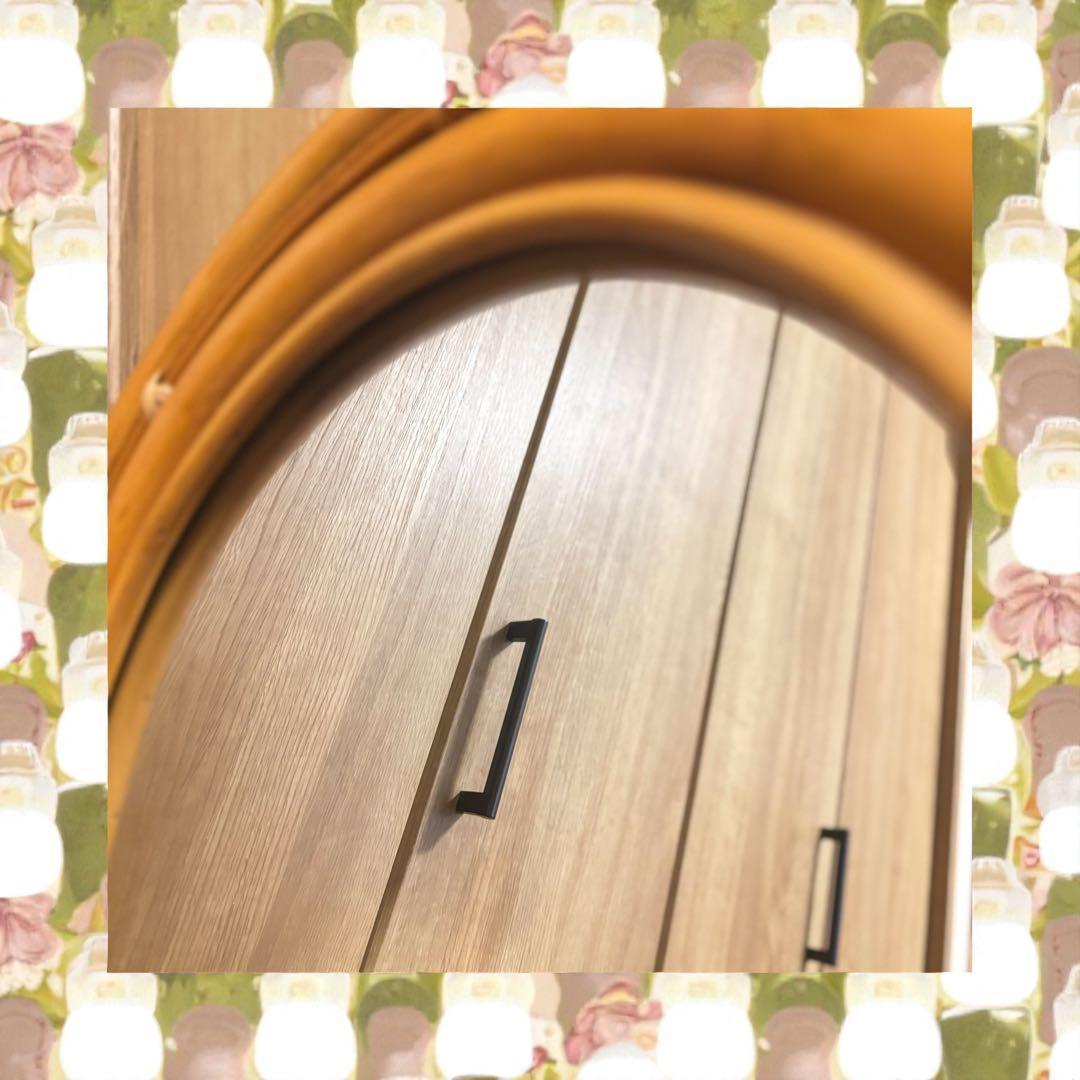 ラタンミラー 大型アーチ型 玄関リビング 北欧ナチュラル✨