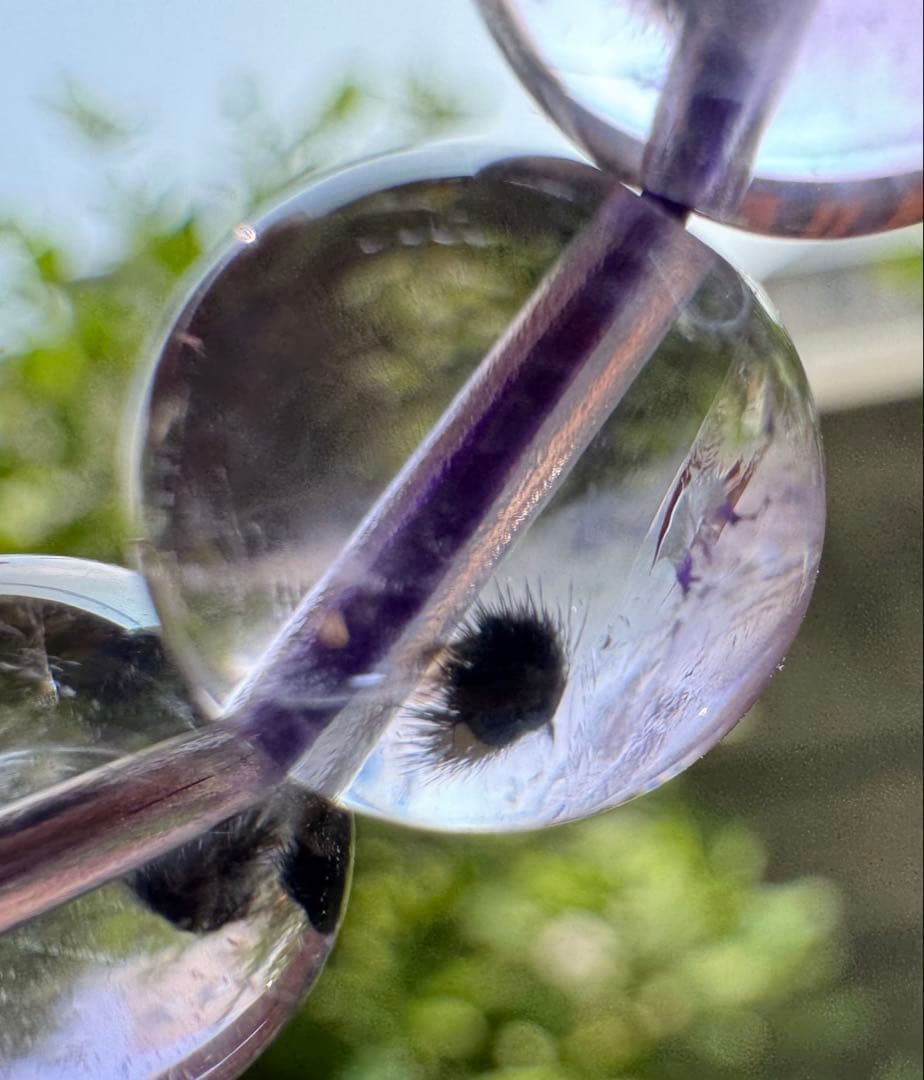 【超高品質•超希少石】ロマネサイトinアメジスト　10.5mm