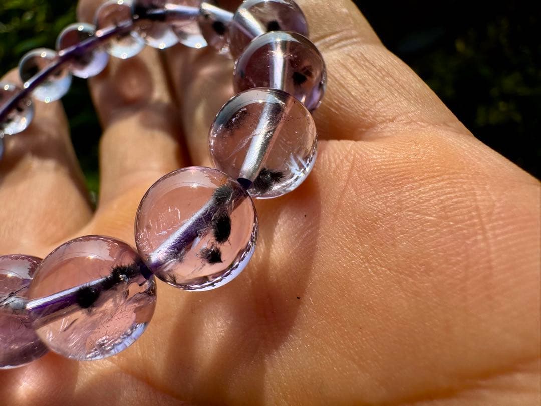 【超高品質•超希少石】ロマネサイトinアメジスト　10.5mm