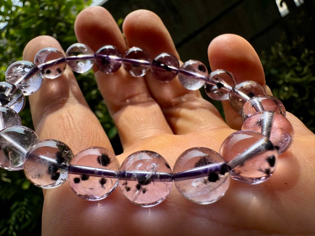 【超高品質•超希少石】ロマネサイトinアメジスト　10.5mm