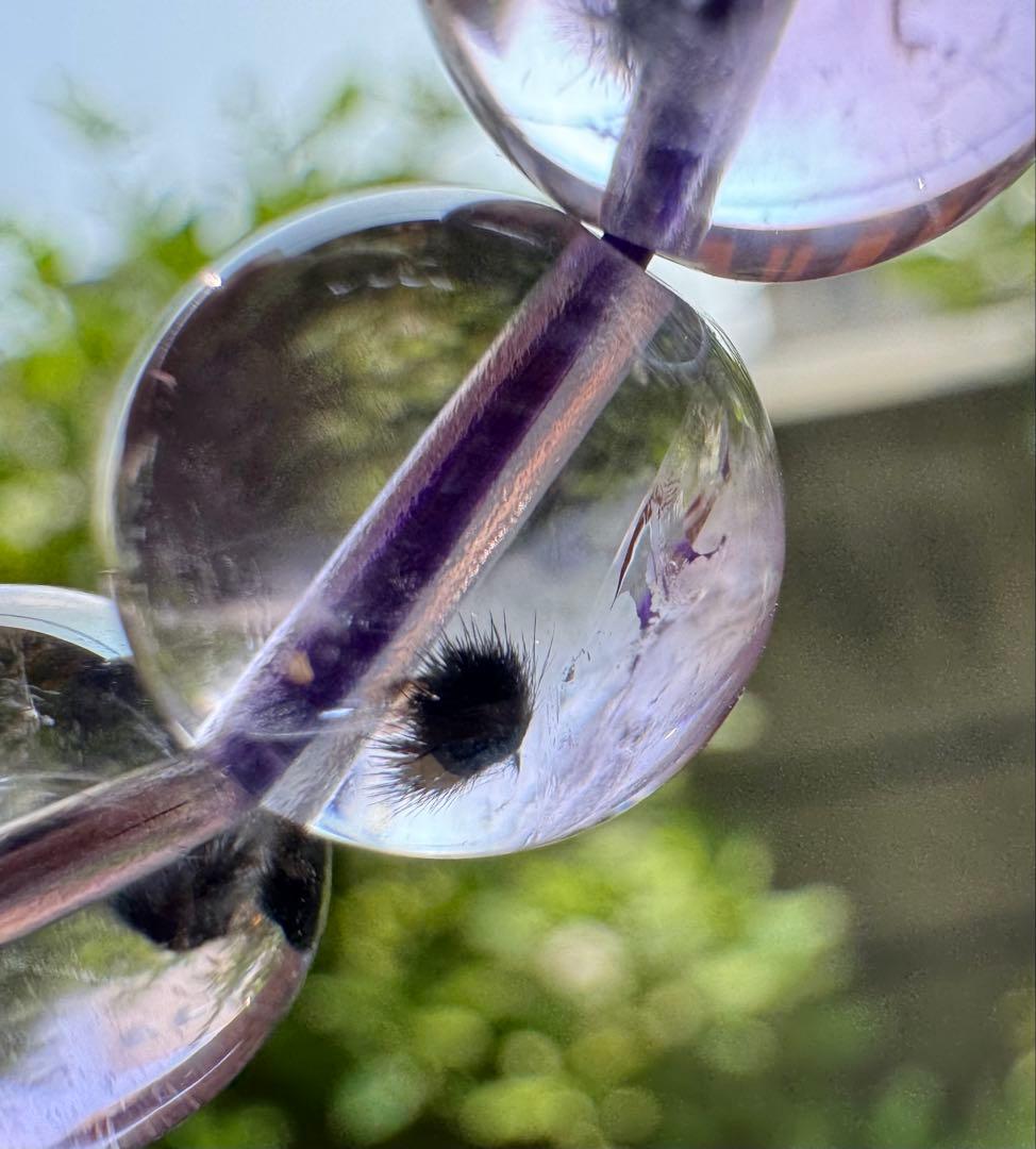 【超高品質•超希少石】ロマネサイトinアメジスト　10.5mm