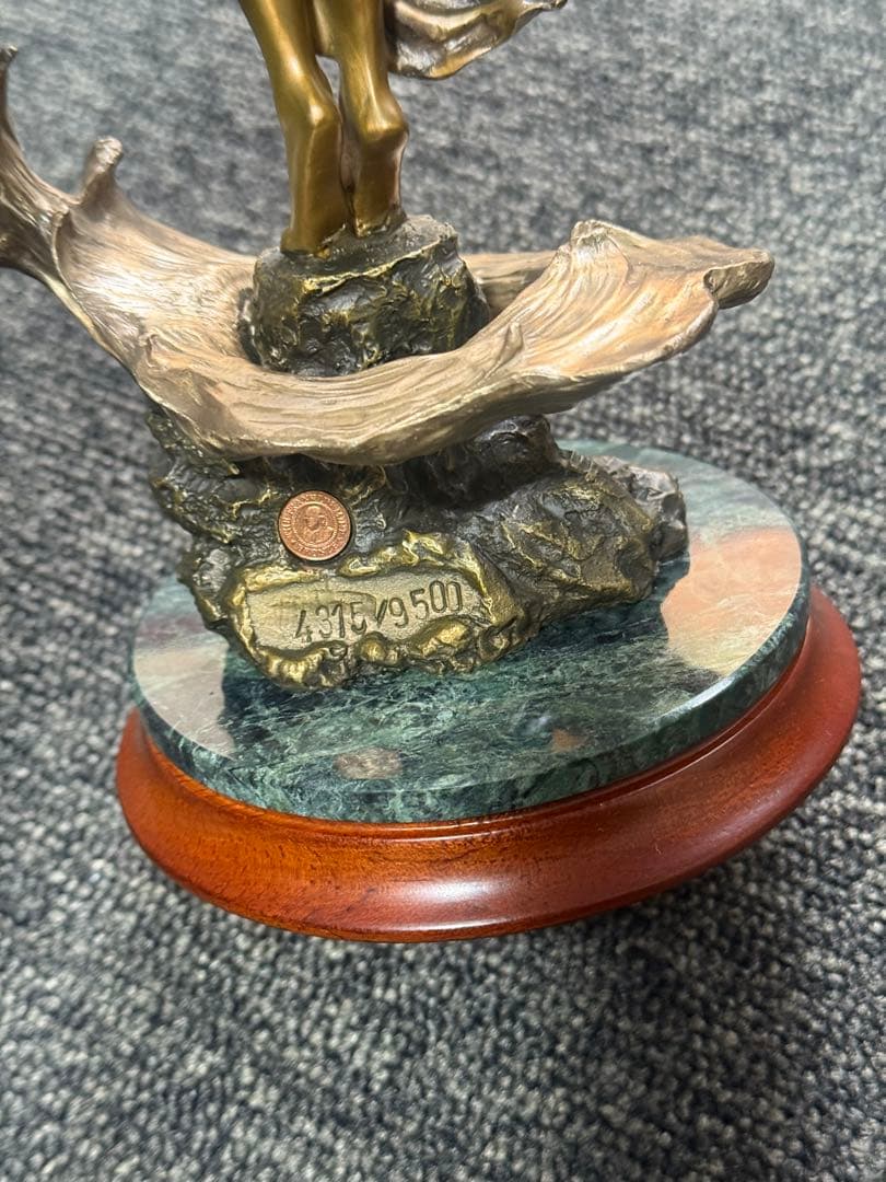 【湖の乙女】 エミリーカフマン作 フランクリンミント製 ブロンズ像 女神