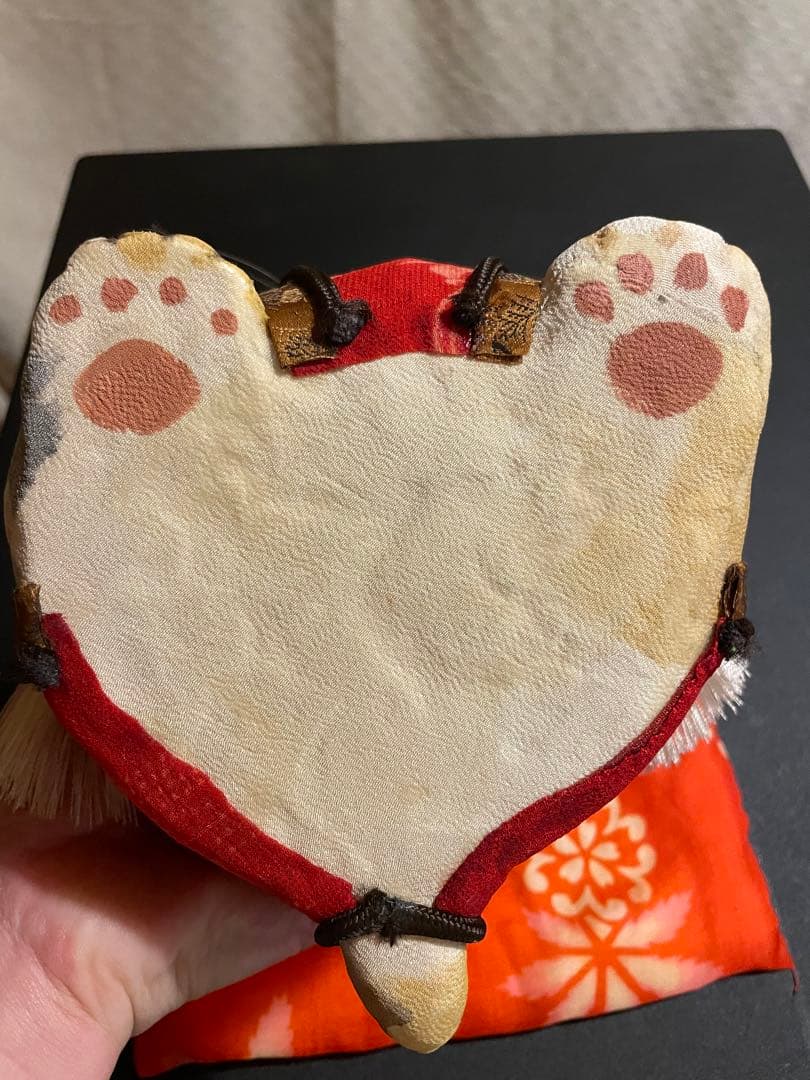 招き猫　福猫　石渡いくよ　縮緬