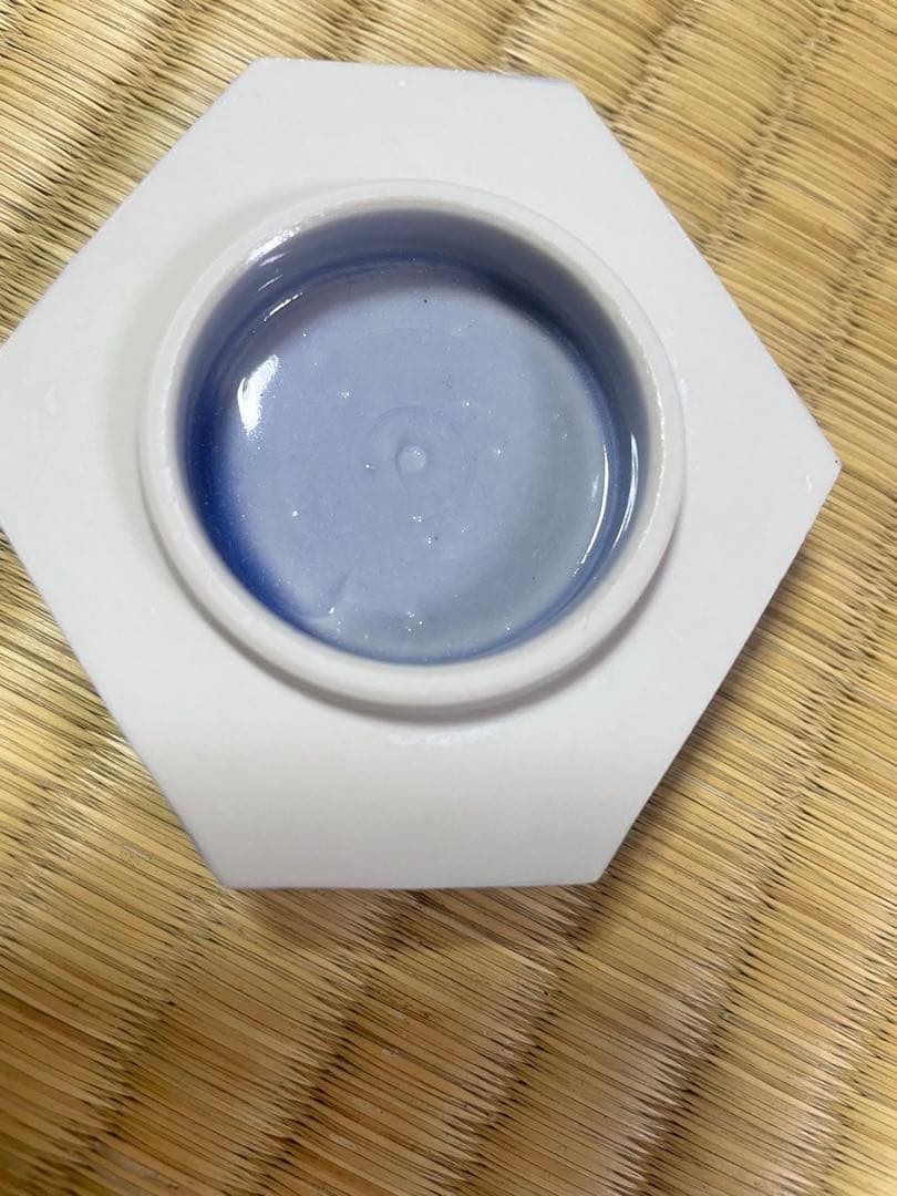 竹村聡子　六角香合　銀獣シリーズ　うさぎ