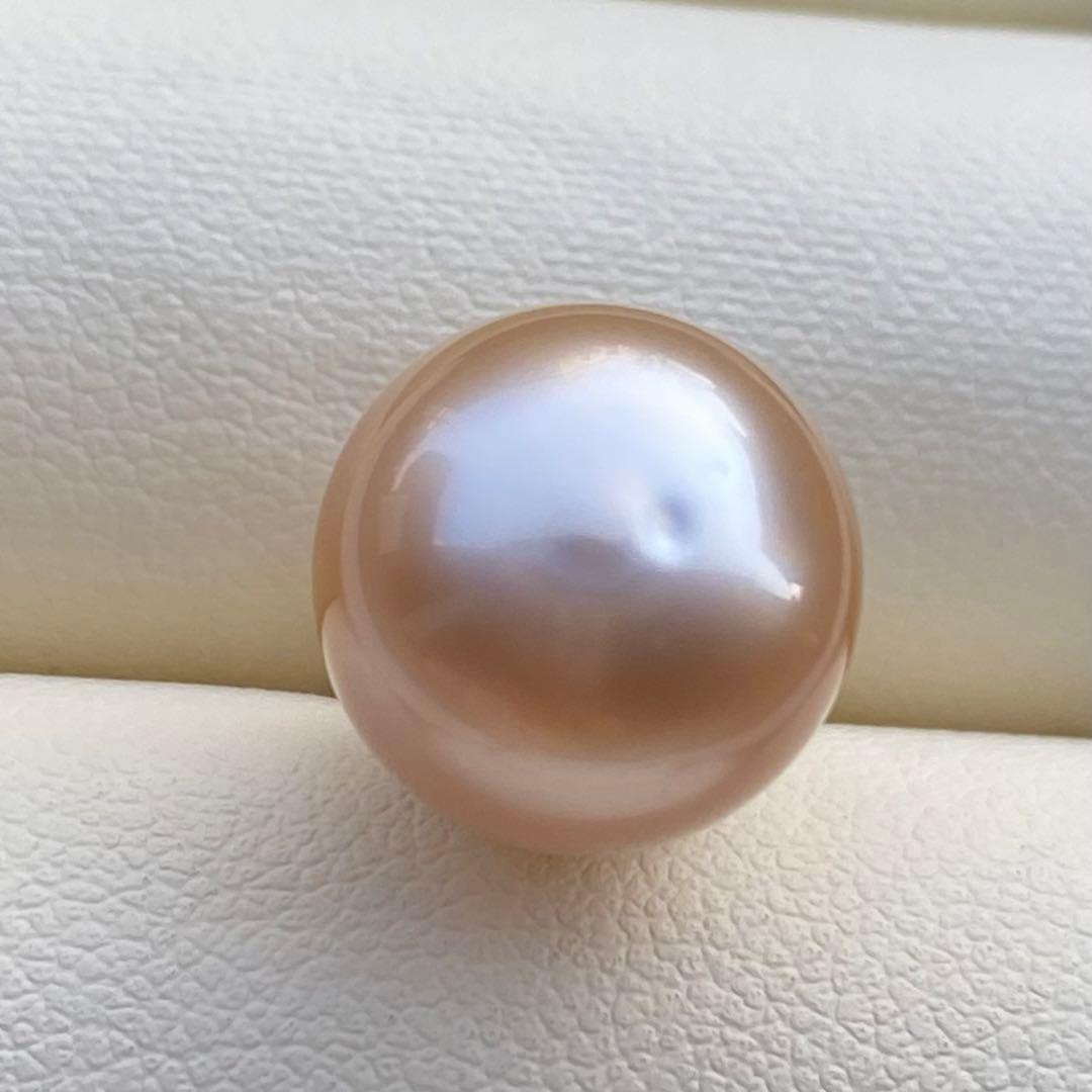 本真珠　南洋白蝶真珠ネックレストップ　13.5*12mmゴールドPT920