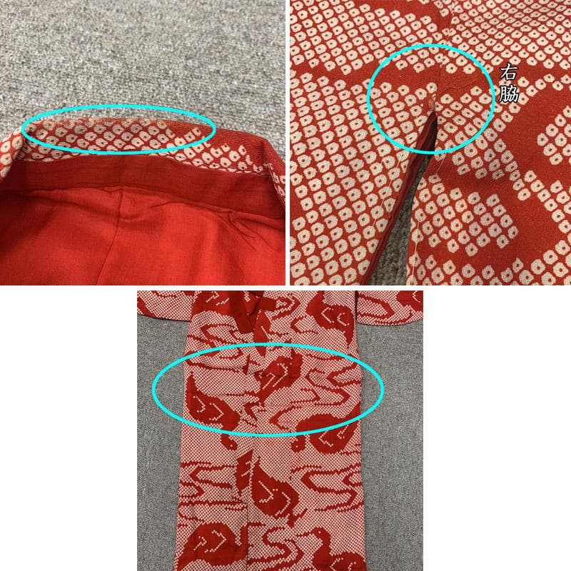 411ag21■正月 三歳 五歳 女児 アンティーク 着物&袖付き被布■良好