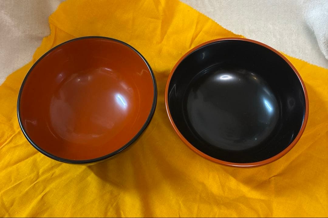 輪島塗 夫婦椀 お椀 汁椀 2客 天然うるし ウコン布、箱付き - メルカリ
