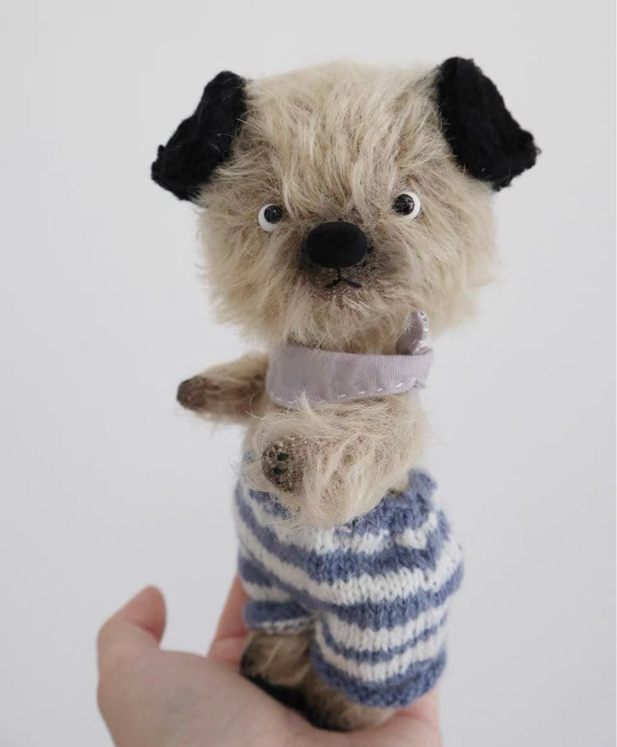 何かが気になるワンワン アーティストベア ぬいぐるみ ハンドメイド 海外作家様