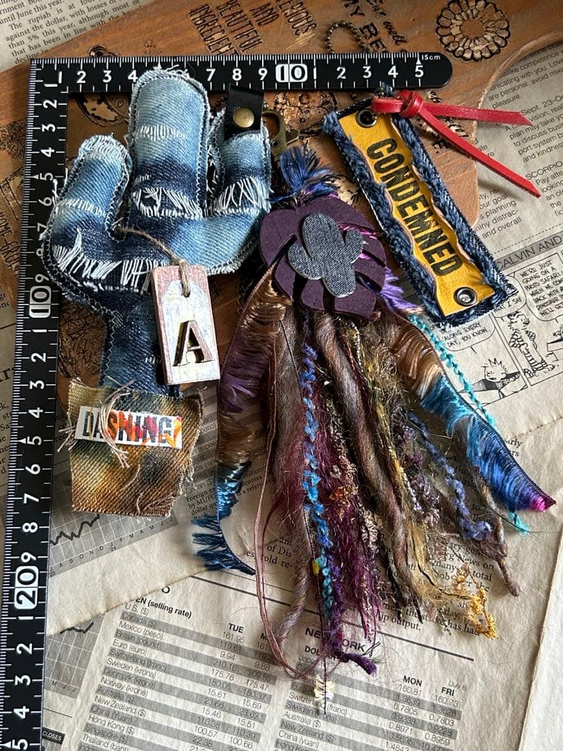 ブリーチデニムサボちゃんバッグチャームNo.390