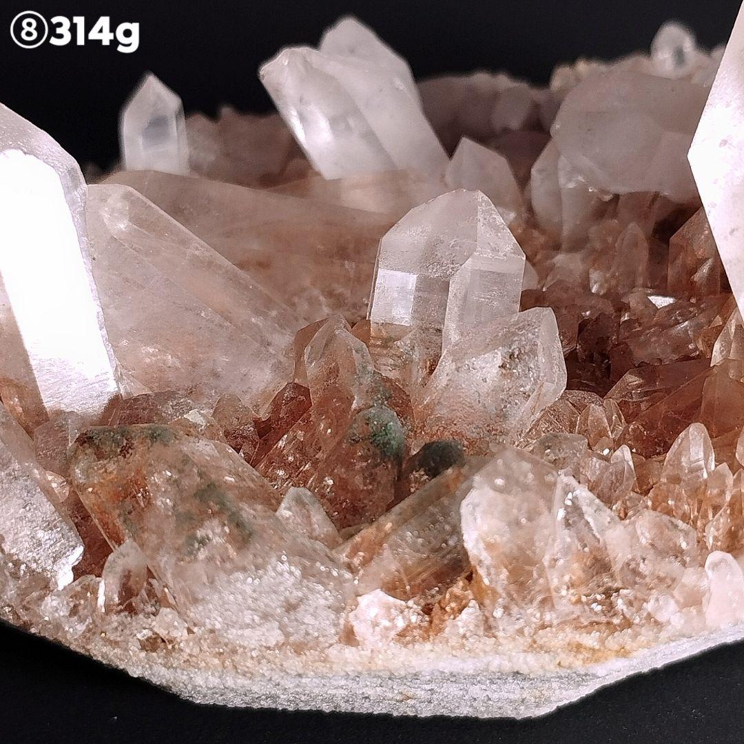 ⑧マニカラン水晶 クラスター 原石 ピンクマニカラン ヒマラヤ水晶 ファントム