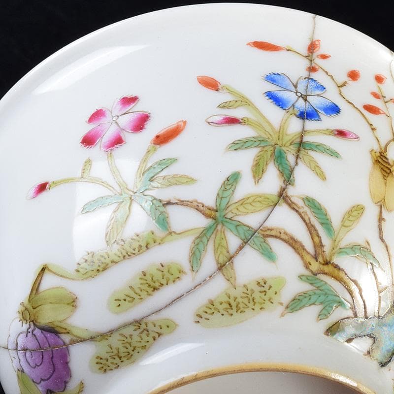 中国 大清光緒年製 粉彩花昆虫文碗 V 7805E - メルカリ