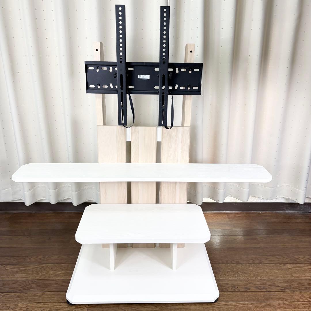 未使用級✨️朝日木材加工 壁寄せ テレビスタンド 組み立て不要