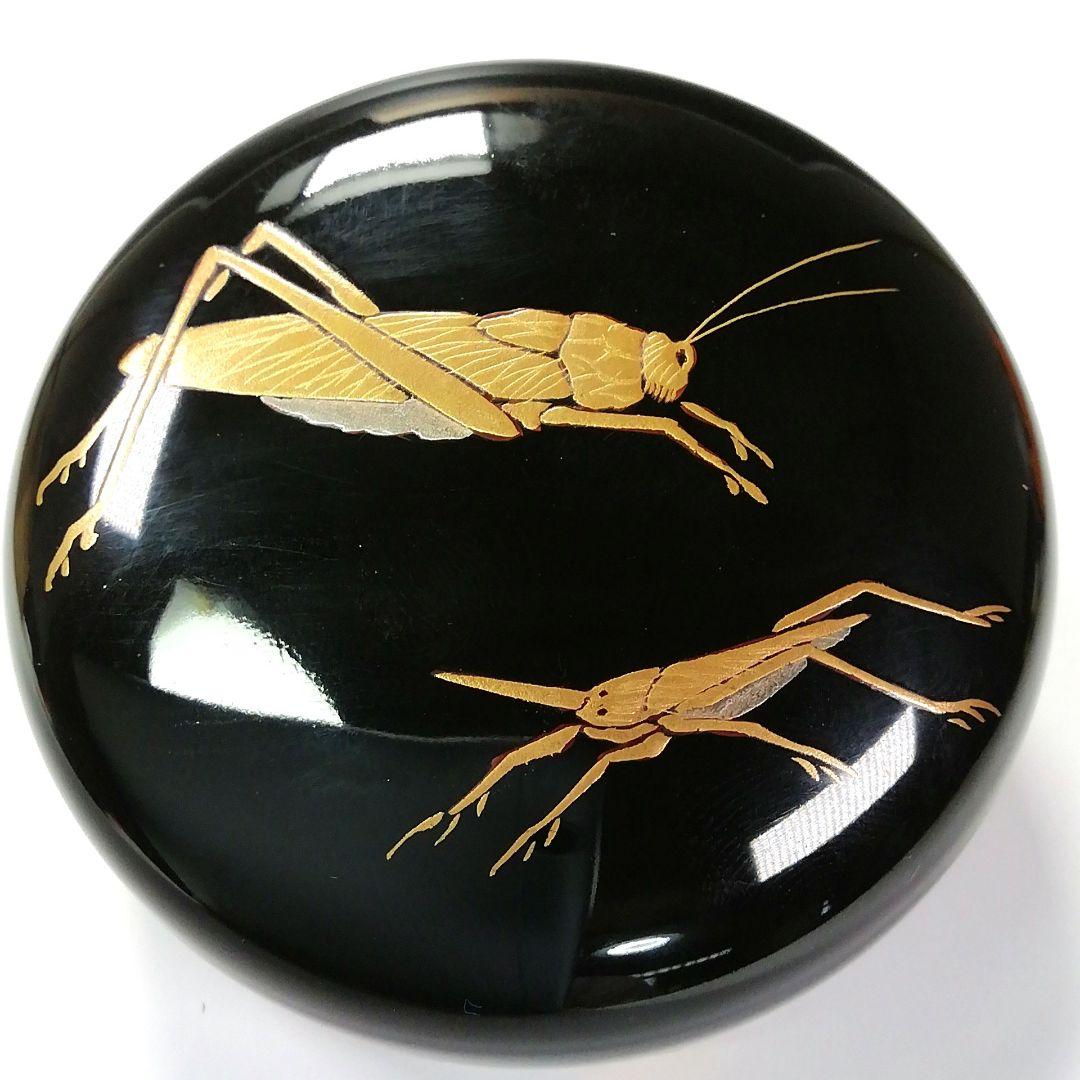 S260棗『虫蒔絵』『塗師小島漆壺斎作』『底部在銘』共箱茶道具