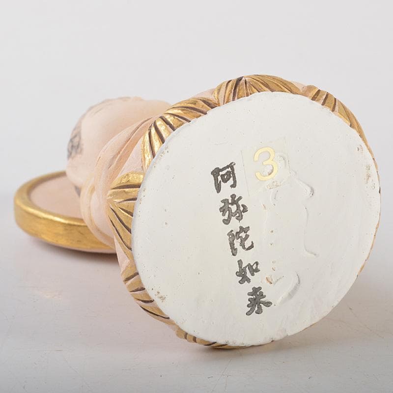 博多人形　人形師　二代　戸畑茂四郎作　「阿弥陀如来」　共箱　M　R7160