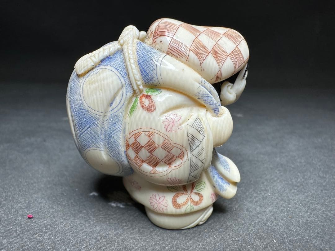 極上　七福神　置物　根付　印籠　天然素材　アンティーク　骨董