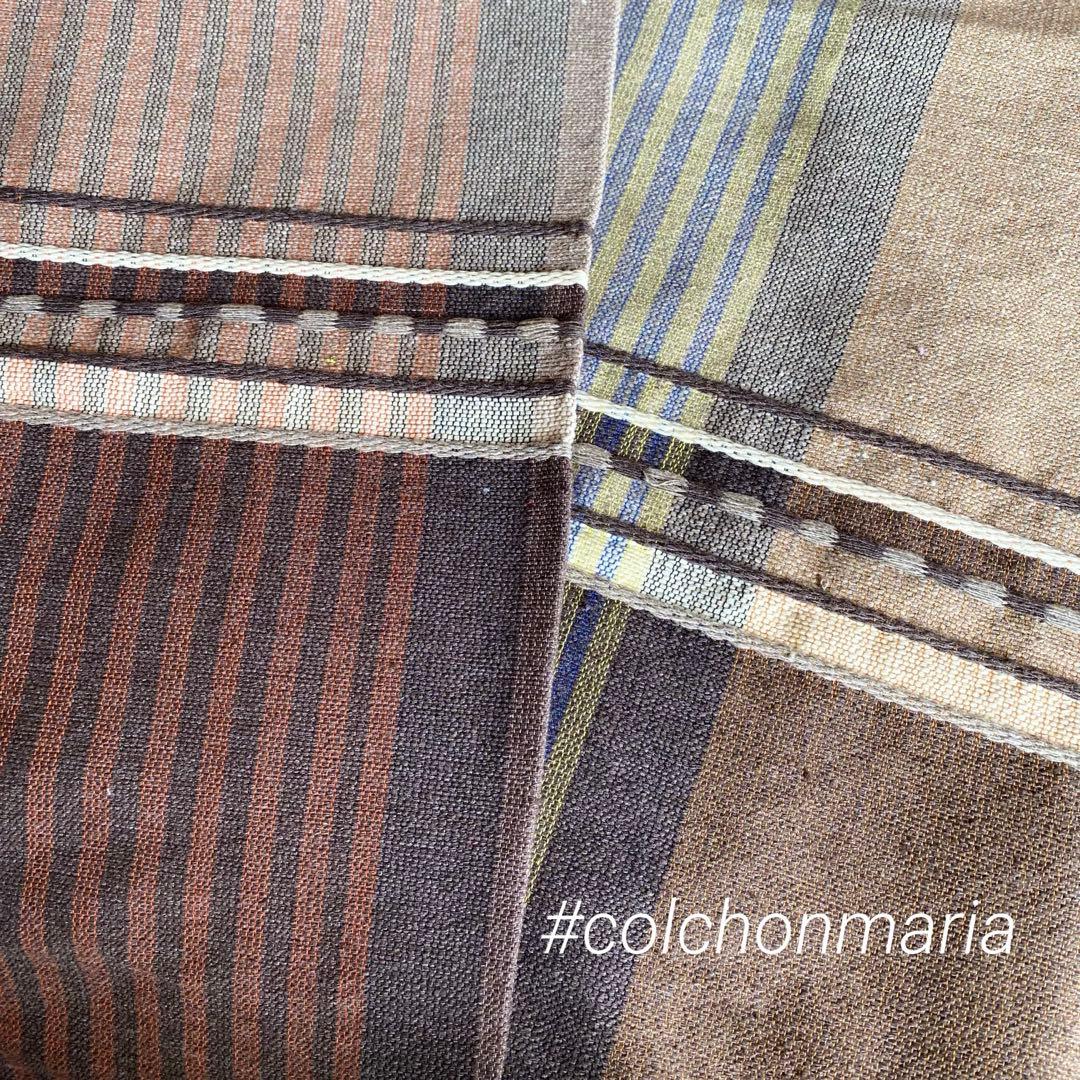 キングサイズベッドカバー メキシコ ミトラ織 手織り 綿100 ハンドメイド