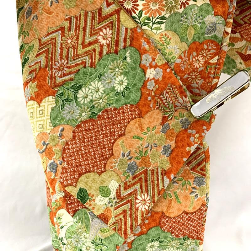 509ag42□七五三 三歳 セミアンティーク 女児 着物&被布 総柄□状態良好