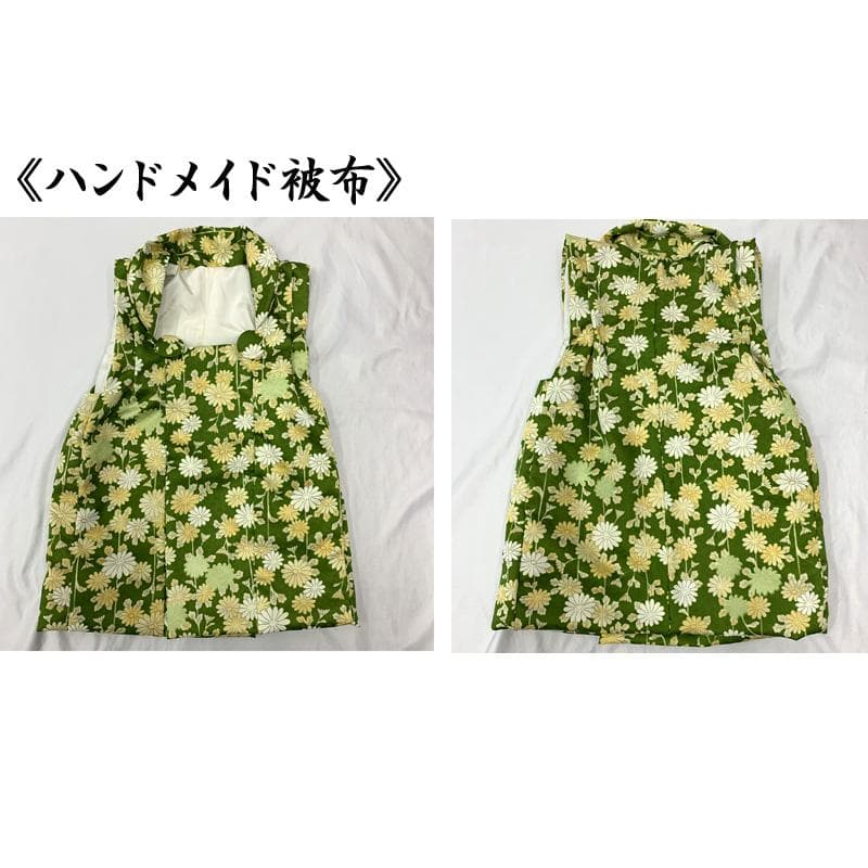 509ag42□七五三 三歳 セミアンティーク 女児 着物&被布 総柄□状態良好