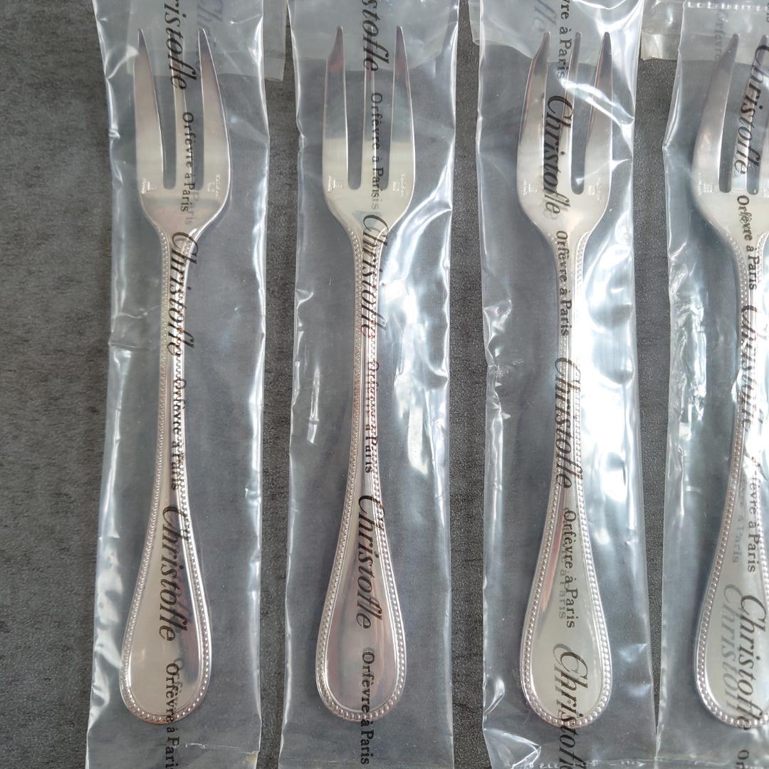 クリストフル パール ケーキフォーク コーヒースプーン 未開封 12点 箱付き
