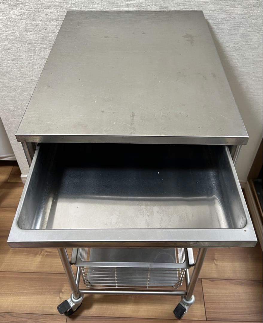 【直接取引可】 廃盤品　IKEA ステンレス製　キッチンワゴン