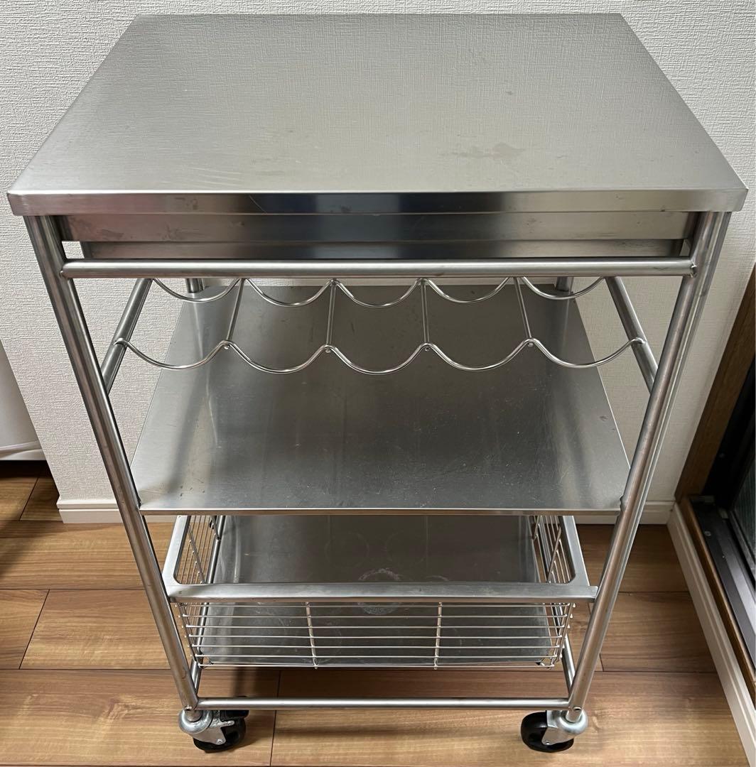 【直接取引可】 廃盤品　IKEA ステンレス製　キッチンワゴン
