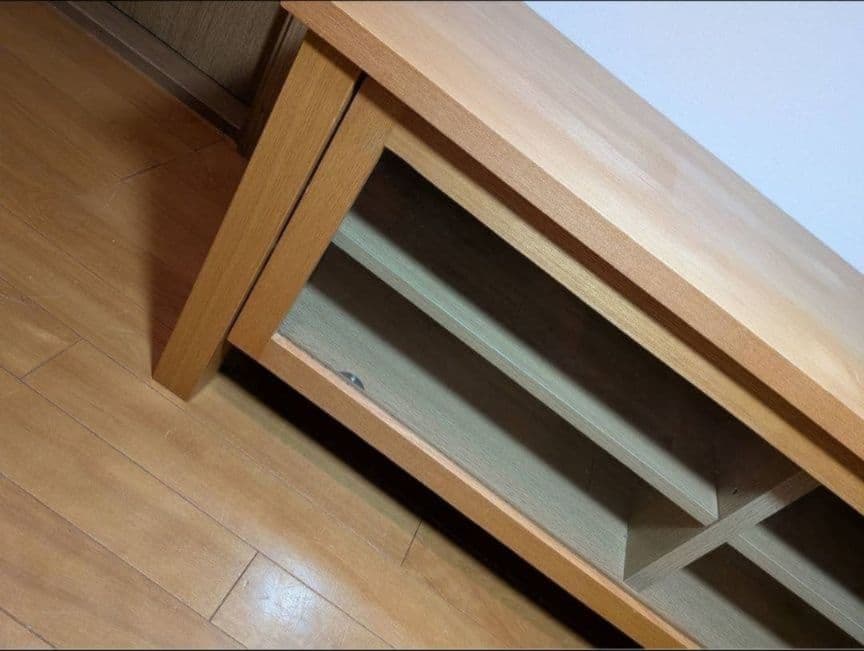 《送料込》無印良品 木製テレビボード 棚 タモ材 収納 木製家具 TV台廃盤家具