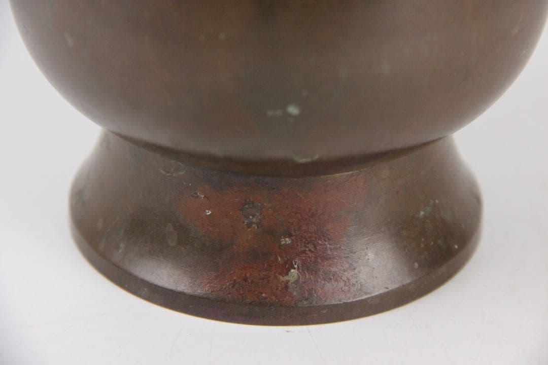 藏六造 饕餮文銅瓶 花瓶 青銅器写 唐金 花入 唐物写 遺古居 EL11-27