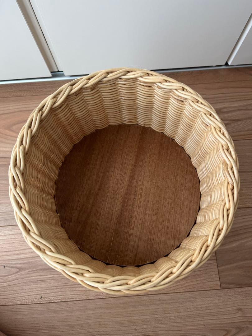 ヤマカワラタン ダストボックス カゴ 籠 山川譲 籐 ゴミ箱 山川ラタン