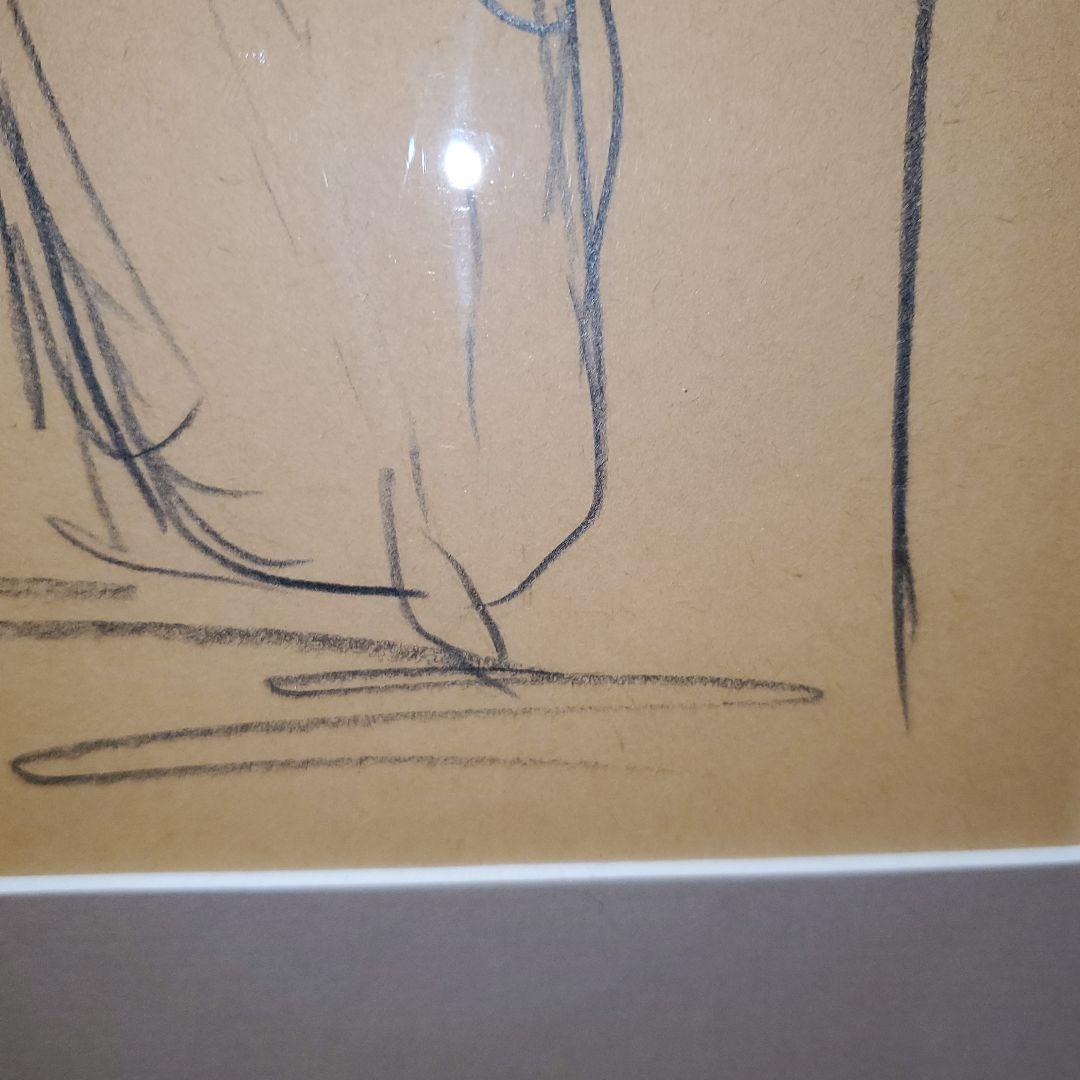 パブロピカソ 、鉛筆画 、母と子 サインあり、原画、デッサン、一点物