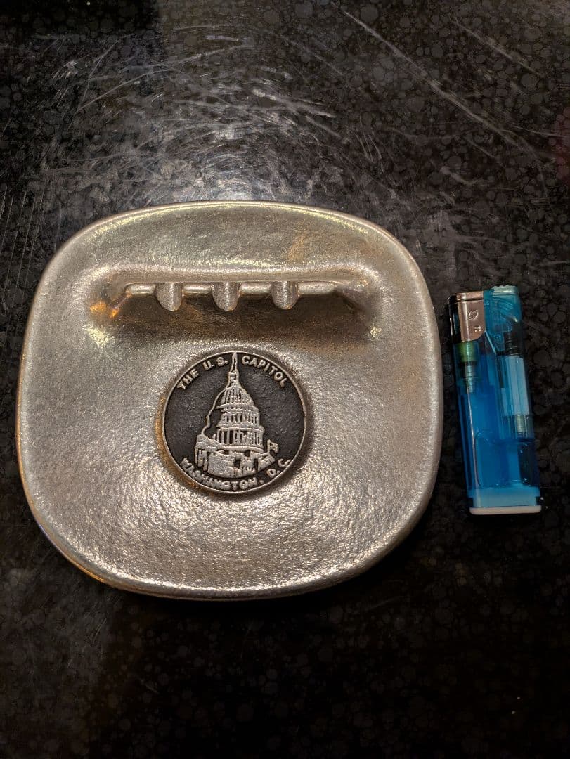 USヴィンテージ アッシュトレイ 灰皿 小物置き ディスプレイ ピューター