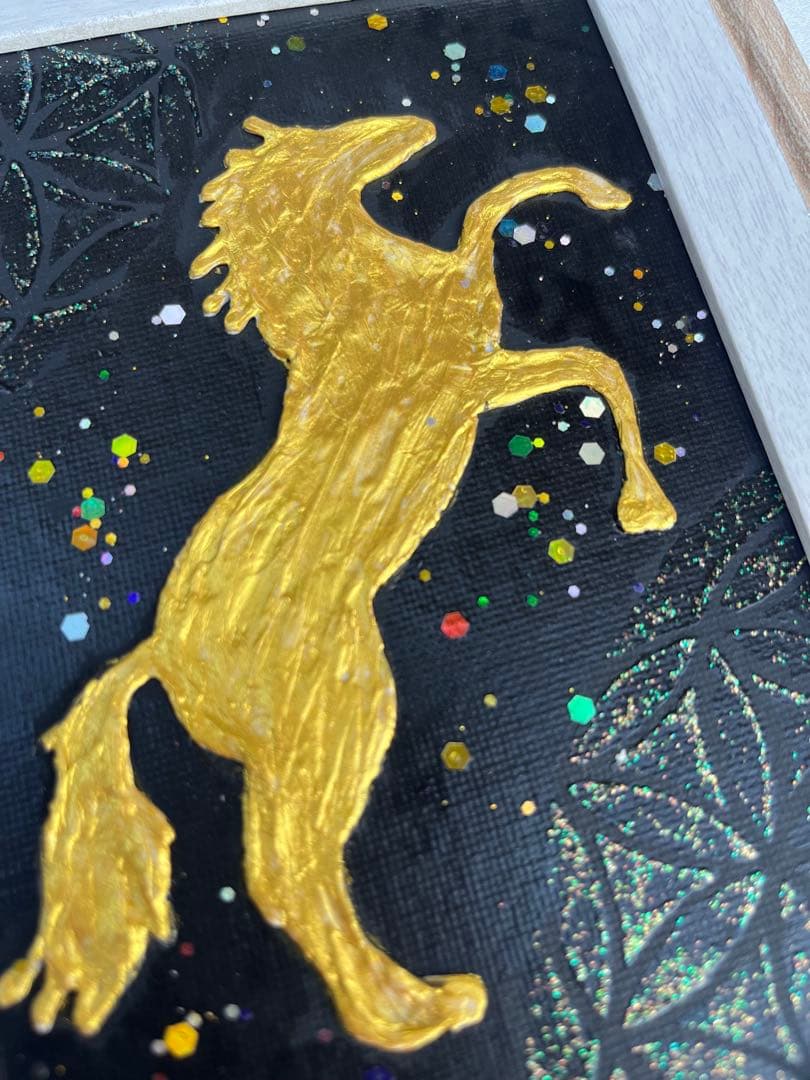 開運絵画 馬 風水高波動 エネルギーアート 金運 仕事運 幸運 運気上昇