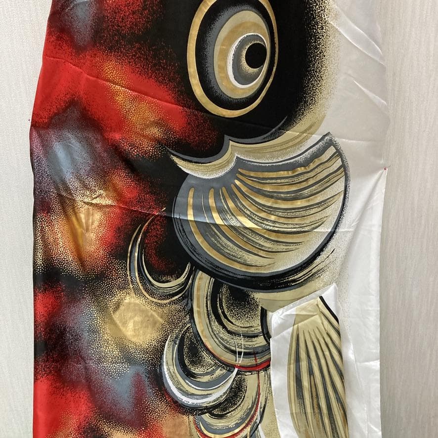 SKO105-1山本寛斎デザイン　鯉のぼり4m単品　かぜいろ4m　黒鯉４m