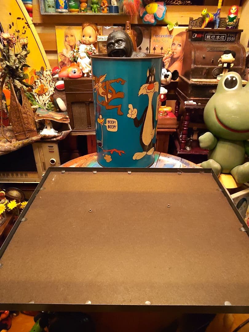 古い自転車のオブジェ壁掛けインテリア