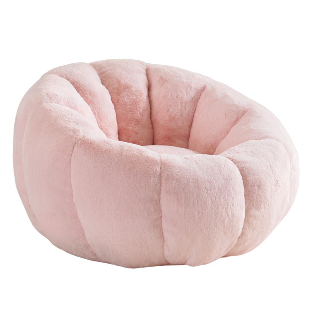 【一人掛けソファ ピンク】 クッションソファー 圧縮梱包 フロアソファー