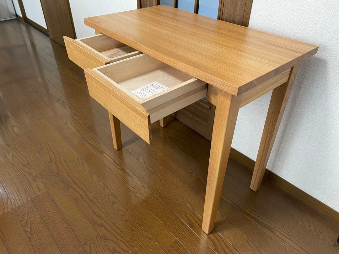 無印良品(MUJI) タモ材 パーソナルデスク 中古美品