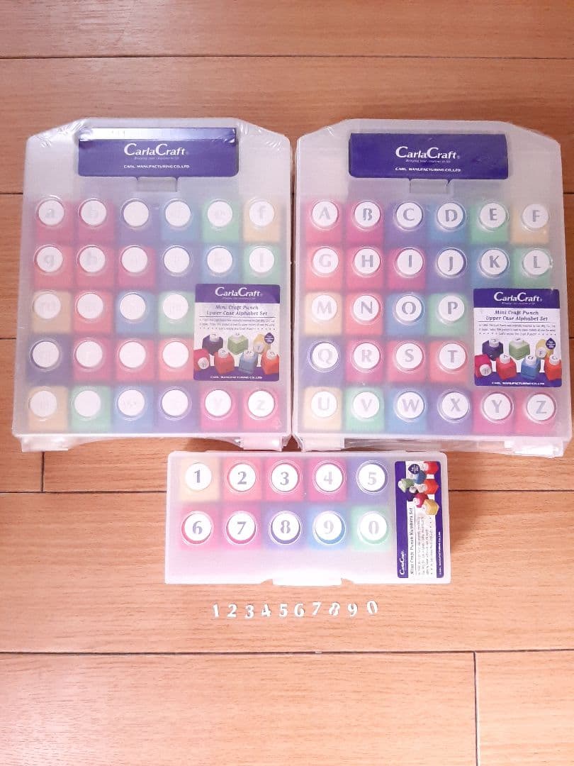 カーラクラフト　ミニクラフトパンチ　アルファベット　大文字　小文字　数字　セット