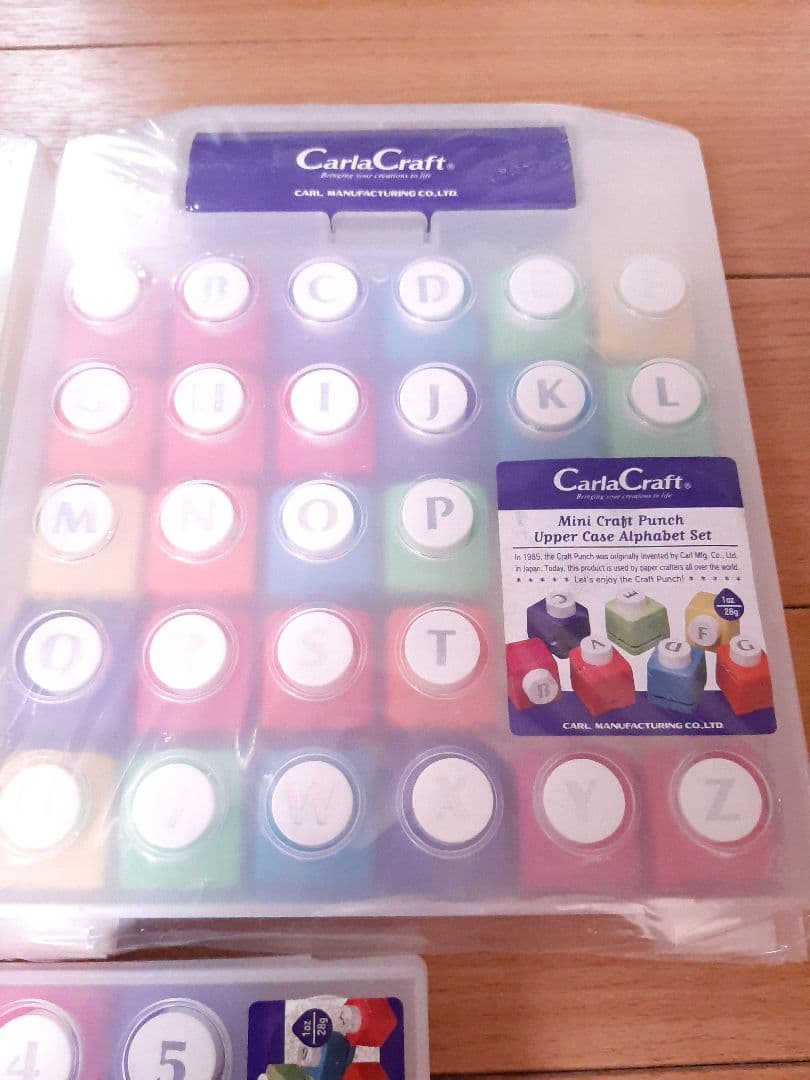 カーラクラフト　ミニクラフトパンチ　アルファベット　大文字　小文字　数字　セット