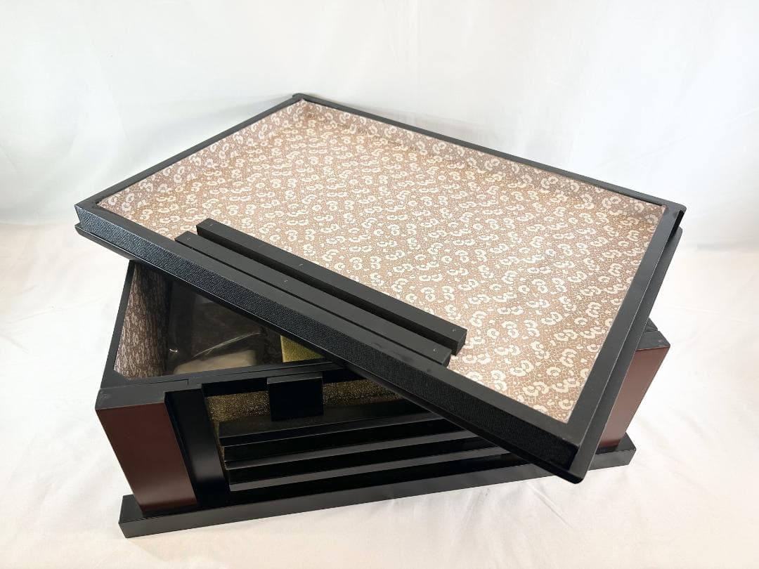 10362 収納台 差し込式 四角枠 収納彫金風屏風 セット 飾り台＆屏風のみ