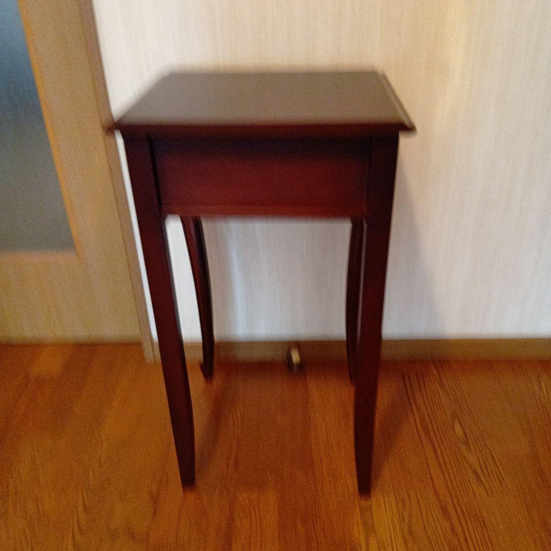 ダークブラウン サイドテーブル 引き出し付き 東海家具　展示品