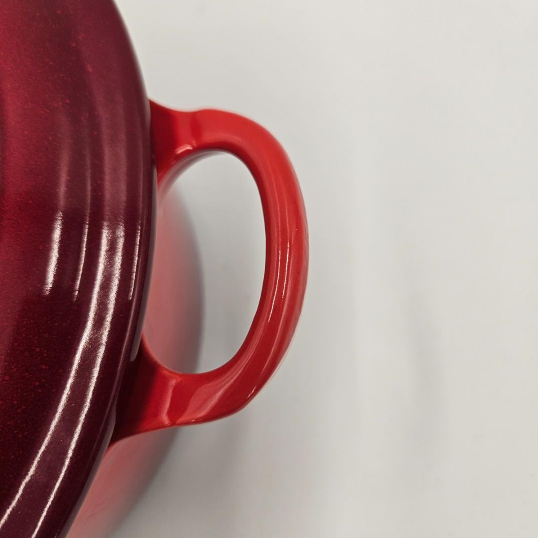 ル・クルーゼ ココット・ロンド 24cm チェリーレッド ホーロー鍋