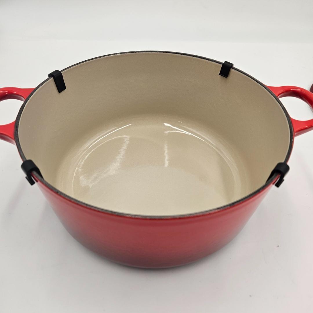 ル・クルーゼ ココット・ロンド 24cm チェリーレッド ホーロー鍋