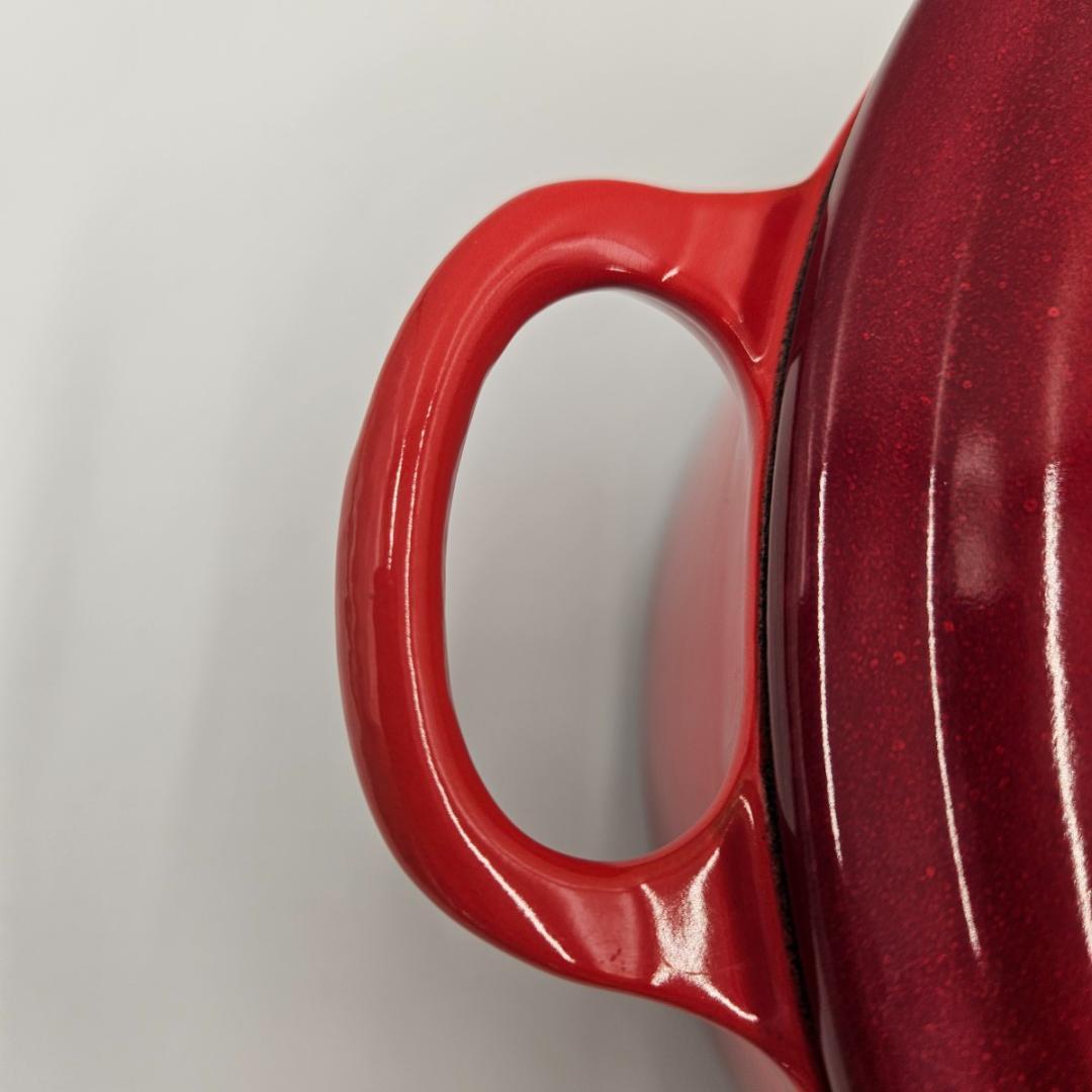 ル・クルーゼ ココット・ロンド 24cm チェリーレッド ホーロー鍋